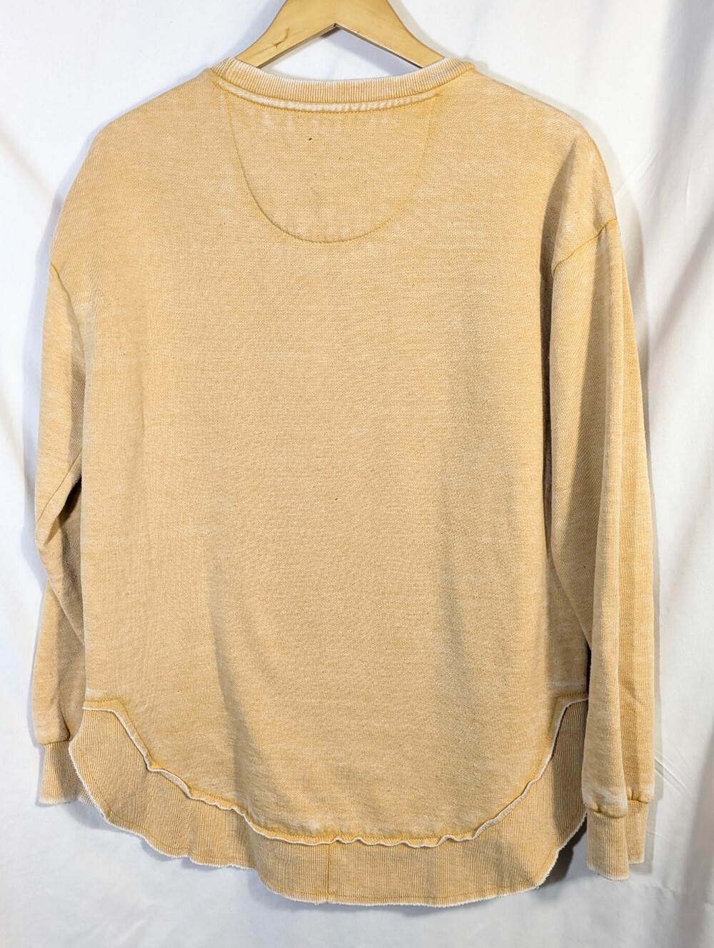 Small Town Society Love Like Jesus Acid Wash Gold Crewneck Sweatshirt Soft Sz M - Picture 2 of 9